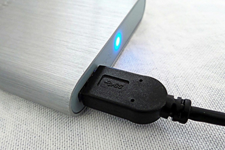 External Hard Drive with USB cable