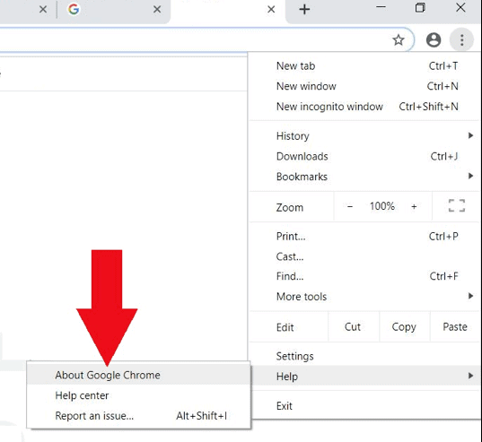 About Google Chrome Drop Down Menu