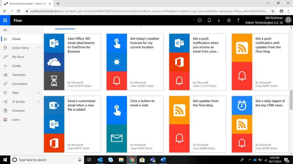 Microsoft Flow Templates